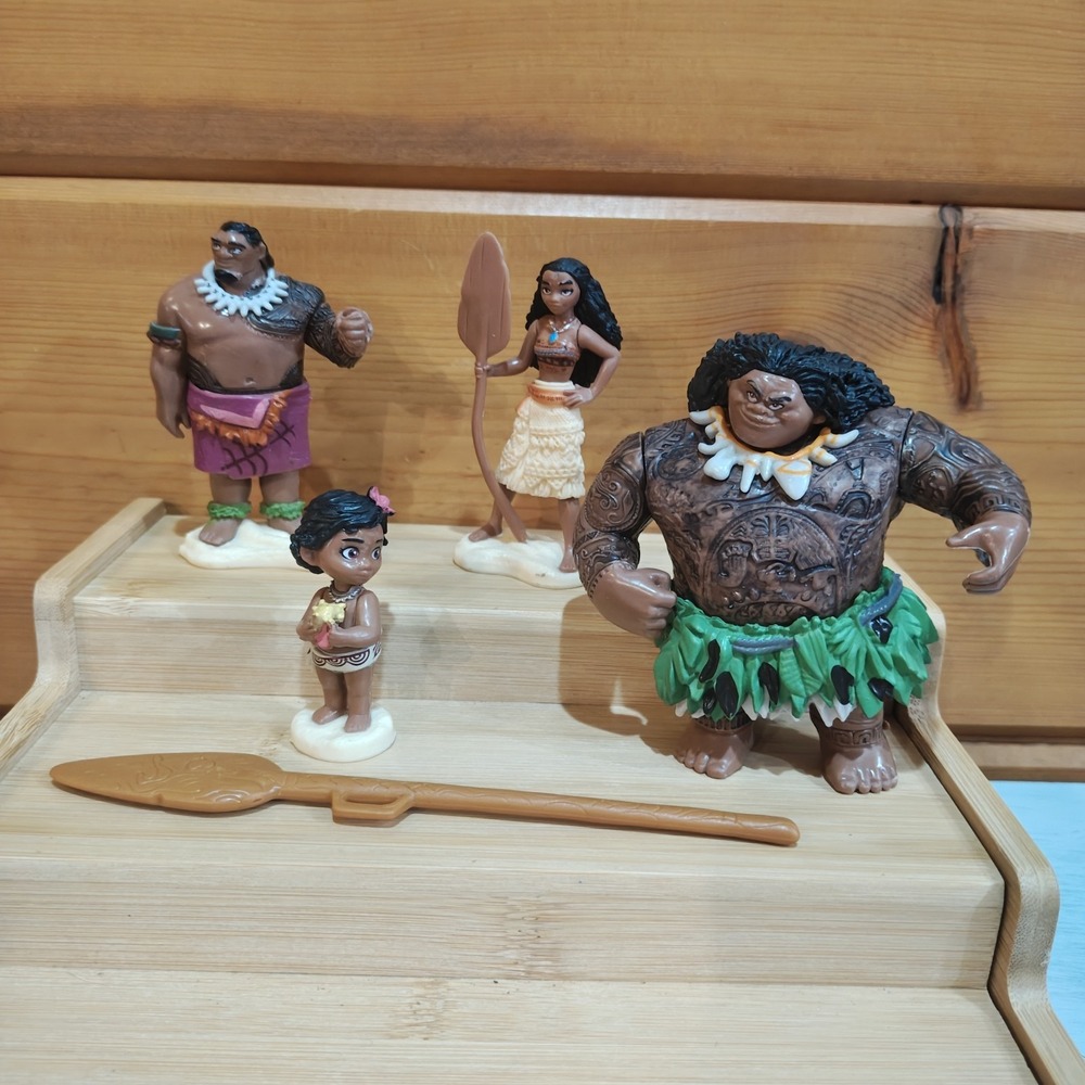 Disney Animators Collection Moana Cake Topper Bundle Toddler Moana Maui Dad ZA1